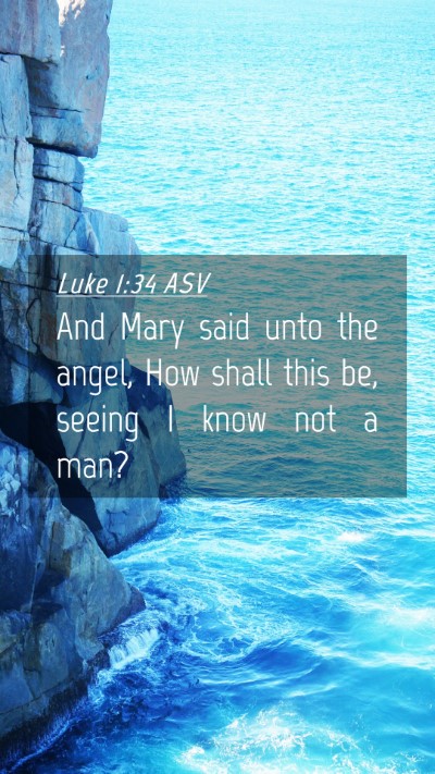 Picture 04 - Luke 1:34 ASV Mobile Phone Wallpaper - And Mary said unto the angel, How shall this be, - Mobile Bible Verse Wallpaper