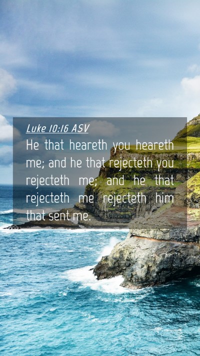 Picture 04 - Luke 10:16 ASV Mobile Phone Wallpaper - He that heareth you heareth me; and he that - Mobile Bible Verse Wallpaper