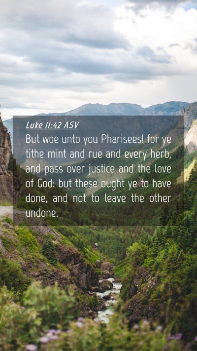 Picture 04 - Luke 11:42 ASV Mobile Phone Wallpaper - But woe unto you Pharisees! for ye tithe mint and - Mobile Bible Verse Wallpaper