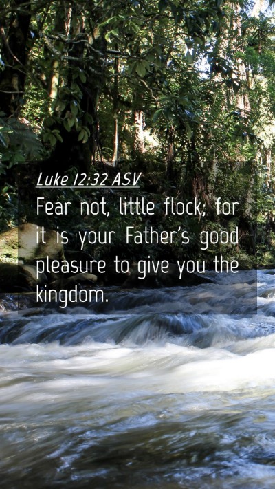 Picture 04 - Luke 12:32 ASV Mobile Phone Wallpaper - Fear not, little flock; for it is your Father's - Mobile Bible Verse Wallpaper