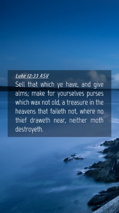 Picture 04 - Luke 12:33 ASV Mobile Phone Wallpaper - Sell that which ye have, and give alms; make for - Mobile Bible Verse Wallpaper