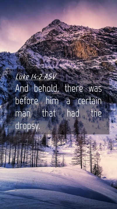 Picture 04 - Luke 14:2 ASV Mobile Phone Wallpaper - And behold, there was before him a certain man - Mobile Bible Verse Wallpaper