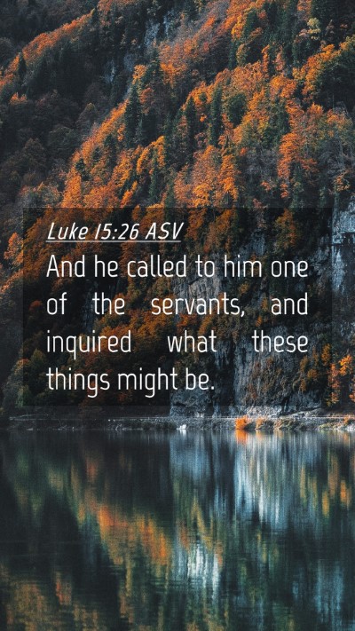 Picture 04 - Luke 15:26 ASV Mobile Phone Wallpaper - And he called to him one of the servants, and - Mobile Bible Verse Wallpaper