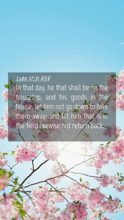 Picture 04 - Luke 17:31 ASV Mobile Phone Wallpaper - In that day, he that shall be on the housetop, - Mobile Bible Verse Wallpaper