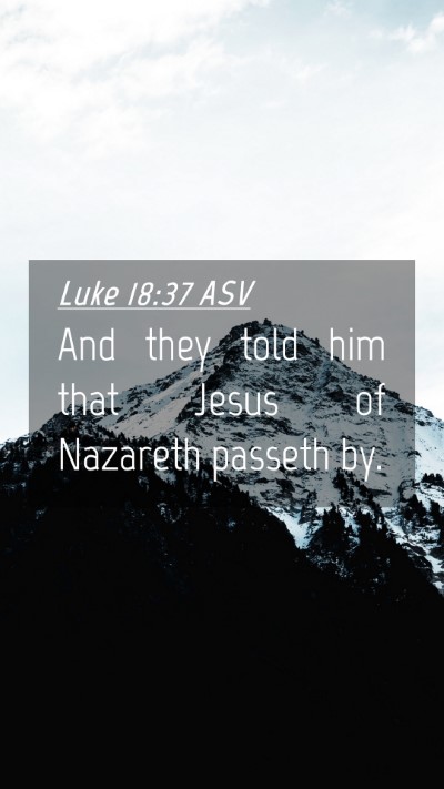 Picture 04 - Luke 18:37 ASV Mobile Phone Wallpaper - And they told him that Jesus of Nazareth passeth - Mobile Bible Verse Wallpaper