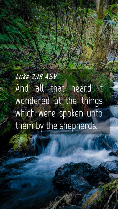 Picture 04 - Luke 2:18 ASV Mobile Phone Wallpaper - And all that heard it wondered at the things - Mobile Bible Verse Wallpaper
