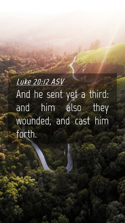 Picture 04 - Luke 20:12 ASV Mobile Phone Wallpaper - And he sent yet a third: and him also they - Mobile Bible Verse Wallpaper