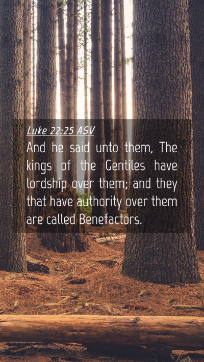 Picture 04 - Luke 22:25 ASV Mobile Phone Wallpaper - And he said unto them, The kings of the Gentiles - Mobile Bible Verse Wallpaper