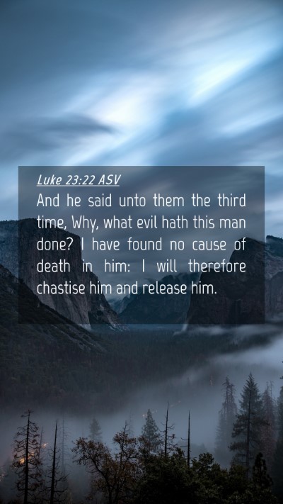 Picture 04 - Luke 23:22 ASV Mobile Phone Wallpaper - And he said unto them the third time, Why, what - Mobile Bible Verse Wallpaper