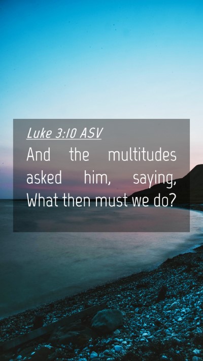 Picture 04 - Luke 3:10 ASV Mobile Phone Wallpaper - And the multitudes asked him, saying, What then - Mobile Bible Verse Wallpaper