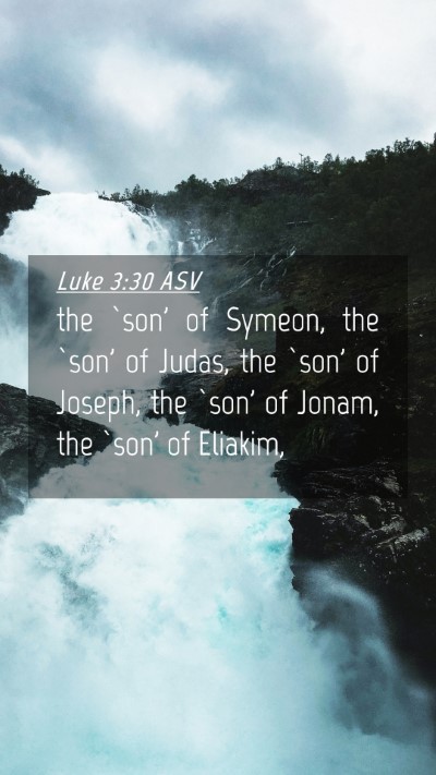 Picture 04 - Luke 3:30 ASV Mobile Phone Wallpaper - the `son' of Symeon, the `son' of Judas, the - Mobile Bible Verse Wallpaper