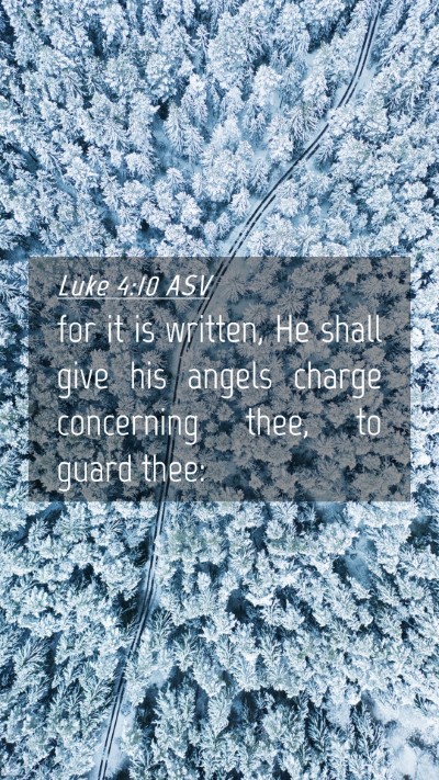 Picture 04 - Luke 4:10 ASV Mobile Phone Wallpaper - for it is written, He shall give his angels - Mobile Bible Verse Wallpaper