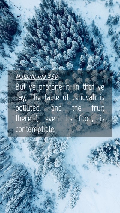 Picture 04 - Malachi 1:12 ASV Mobile Phone Wallpaper - But ye profane it, in that ye say, The table of - Mobile Bible Verse Wallpaper