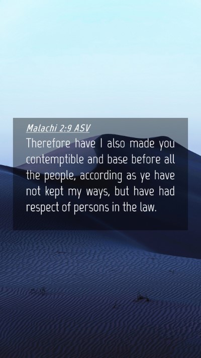 Picture 04 - Malachi 2:9 ASV Mobile Phone Wallpaper - Therefore have I also made you contemptible and - Mobile Bible Verse Wallpaper
