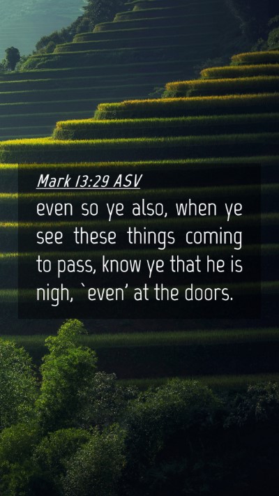 Picture 04 - Mark 13:29 ASV Mobile Phone Wallpaper - even so ye also, when ye see these things coming - Mobile Bible Verse Wallpaper