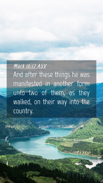 Picture 04 - Mark 16:12 ASV Mobile Phone Wallpaper - And after these things he was manifested in - Mobile Bible Verse Wallpaper