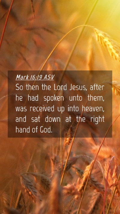 Picture 04 - Mark 16:19 ASV Mobile Phone Wallpaper - So then the Lord Jesus, after he had spoken unto - Mobile Bible Verse Wallpaper