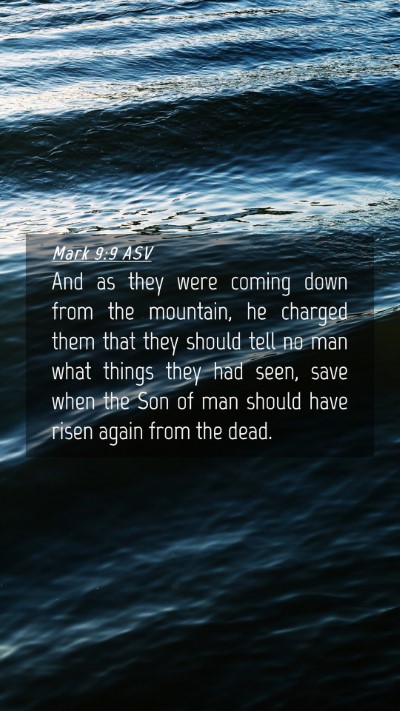 Picture 04 - Mark 9:9 ASV Mobile Phone Wallpaper - And as they were coming down from the mountain, - Mobile Bible Verse Wallpaper