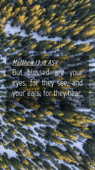 Picture 04 - Matthew 13:16 ASV Mobile Phone Wallpaper - But blessed are your eyes, for they see; and your - Mobile Bible Verse Wallpaper