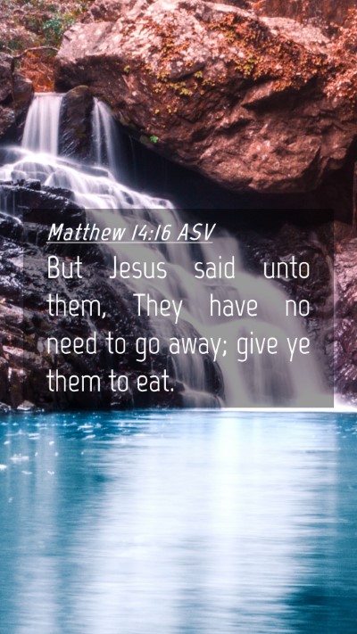 Picture 04 - Matthew 14:16 ASV Mobile Phone Wallpaper - But Jesus said unto them, They have no need to go - Mobile Bible Verse Wallpaper