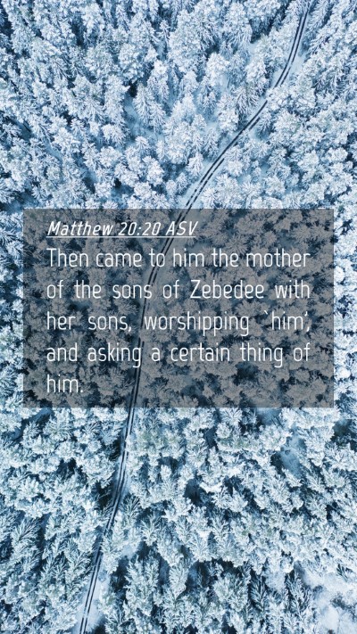 Picture 04 - Matthew 20:20 ASV Mobile Phone Wallpaper - Then came to him the mother of the sons of - Mobile Bible Verse Wallpaper