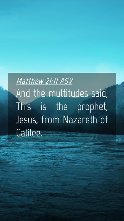 Picture 04 - Matthew 21:11 ASV Mobile Phone Wallpaper - And the multitudes said, This is the prophet, - Mobile Bible Verse Wallpaper