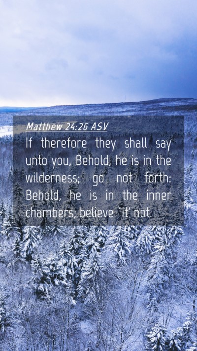 Picture 04 - Matthew 24:26 ASV Mobile Phone Wallpaper - If therefore they shall say unto you, Behold, he - Mobile Bible Verse Wallpaper
