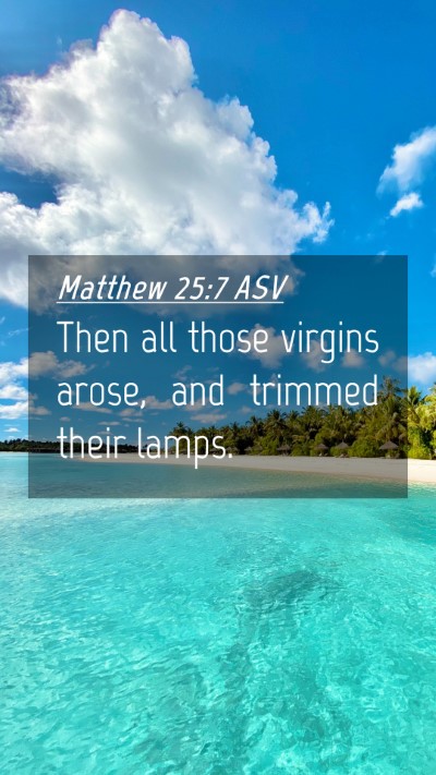 Picture 04 - Matthew 25:7 ASV Mobile Phone Wallpaper - Then all those virgins arose, and trimmed their - Mobile Bible Verse Wallpaper