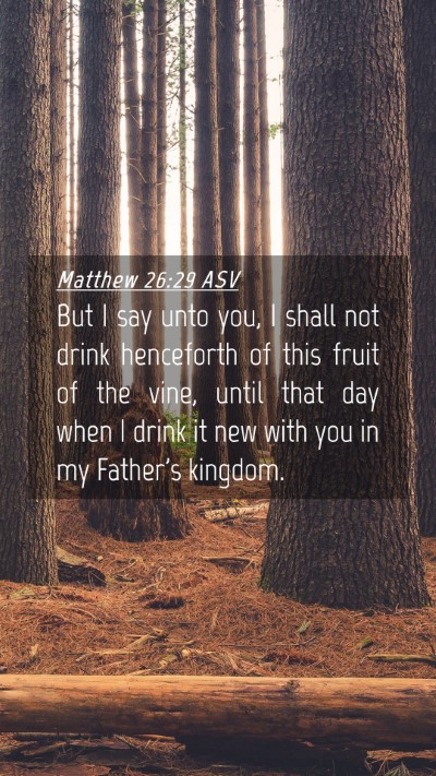 Picture 04 - Matthew 26:29 ASV Mobile Phone Wallpaper - But I say unto you, I shall not drink henceforth - Mobile Bible Verse Wallpaper