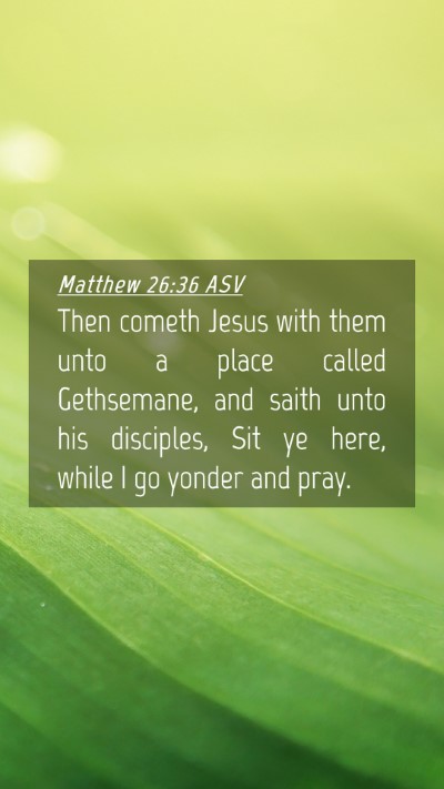 Picture 04 - Matthew 26:36 ASV Mobile Phone Wallpaper - Then cometh Jesus with them unto a place called - Mobile Bible Verse Wallpaper