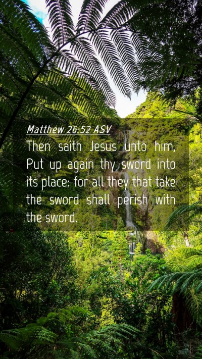Picture 04 - Matthew 26:52 ASV Mobile Phone Wallpaper - Then saith Jesus unto him, Put up again thy sword - Mobile Bible Verse Wallpaper