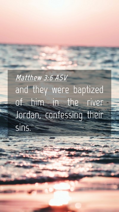 Picture 04 - Matthew 3:6 ASV Mobile Phone Wallpaper - and they were baptized of him in the river - Mobile Bible Verse Wallpaper