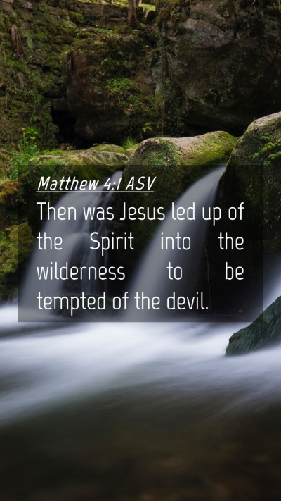 Picture 04 - Matthew 4:1 ASV Mobile Phone Wallpaper - Then was Jesus led up of the Spirit into the - Mobile Bible Verse Wallpaper