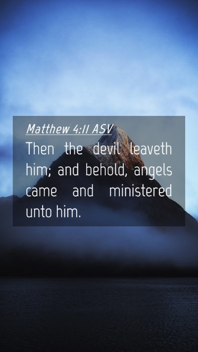 Picture 04 - Matthew 4:11 ASV Mobile Phone Wallpaper - Then the devil leaveth him; and behold, angels - Mobile Bible Verse Wallpaper