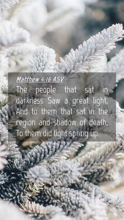 Picture 04 - Matthew 4:16 ASV Mobile Phone Wallpaper - The people that sat in darkness Saw a great - Mobile Bible Verse Wallpaper