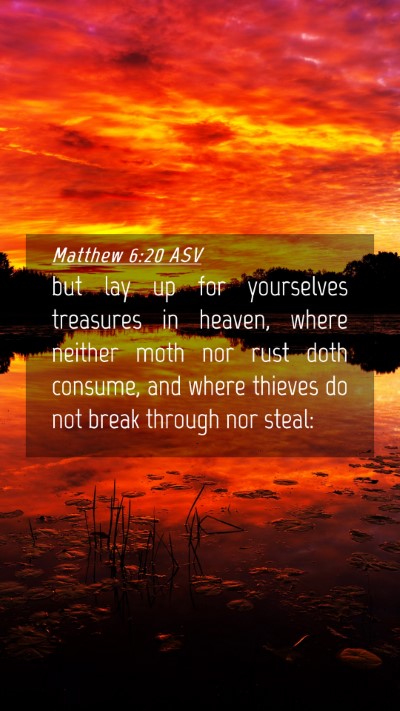 Picture 04 - Matthew 6:20 ASV Mobile Phone Wallpaper - but lay up for yourselves treasures in heaven, - Mobile Bible Verse Wallpaper