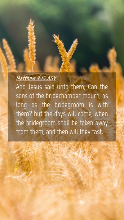 Picture 04 - Matthew 9:15 ASV Mobile Phone Wallpaper - And Jesus said unto them, Can the sons of the - Mobile Bible Verse Wallpaper