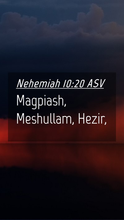 Picture 04 - Nehemiah 10:20 ASV Mobile Phone Wallpaper - Magpiash, Meshullam, - Mobile Bible Verse Wallpaper