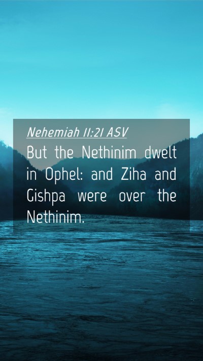 Picture 04 - Nehemiah 11:21 ASV Mobile Phone Wallpaper - But the Nethinim dwelt in Ophel: and Ziha and - Mobile Bible Verse Wallpaper