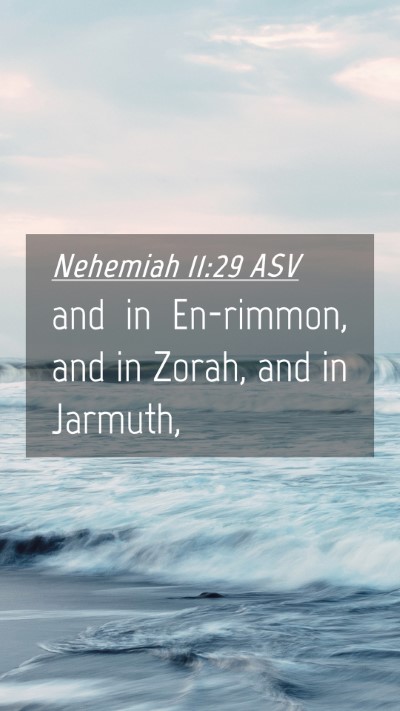 Picture 04 - Nehemiah 11:29 ASV Mobile Phone Wallpaper - and in En-rimmon, and in Zorah, and in - Mobile Bible Verse Wallpaper
