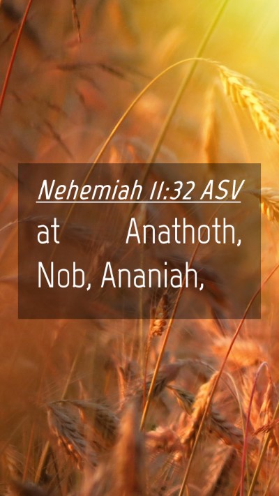 Picture 04 - Nehemiah 11:32 ASV Mobile Phone Wallpaper - at Anathoth, Nob, - Mobile Bible Verse Wallpaper