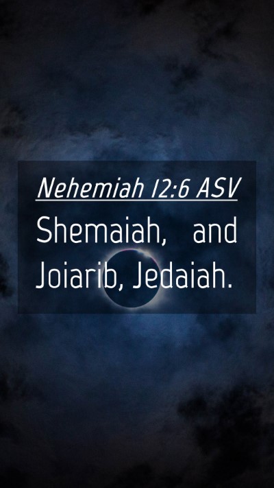 Picture 04 - Nehemiah 12:6 ASV Mobile Phone Wallpaper - Shemaiah, and Joiarib, - Mobile Bible Verse Wallpaper