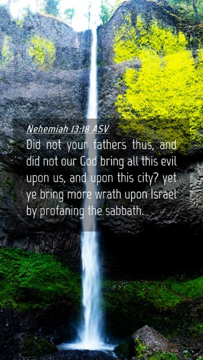 Picture 04 - Nehemiah 13:18 ASV Mobile Phone Wallpaper - Did not your fathers thus, and did not our God - Mobile Bible Verse Wallpaper