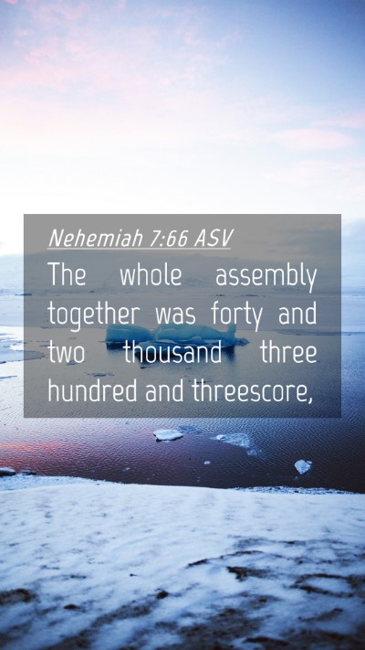 Picture 04 - Nehemiah 7:66 ASV Mobile Phone Wallpaper - The whole assembly together was forty and two - Mobile Bible Verse Wallpaper