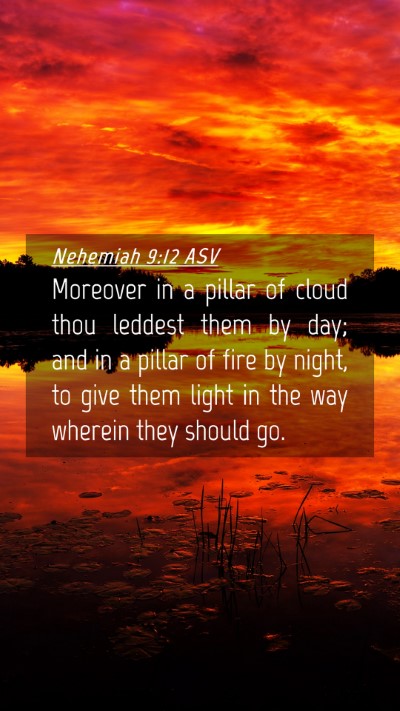 Picture 04 - Nehemiah 9:12 ASV Mobile Phone Wallpaper - Moreover in a pillar of cloud thou leddest them - Mobile Bible Verse Wallpaper