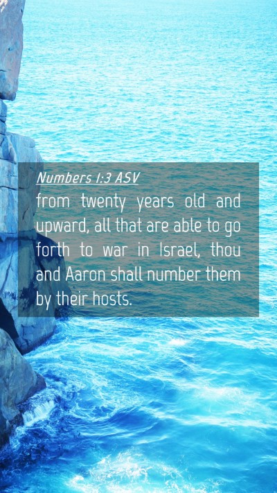 Picture 04 - Numbers 1:3 ASV Mobile Phone Wallpaper - from twenty years old and upward, all that are - Mobile Bible Verse Wallpaper