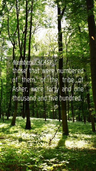 Picture 04 - Numbers 1:41 ASV Mobile Phone Wallpaper - those that were numbered of them, of the tribe of - Mobile Bible Verse Wallpaper