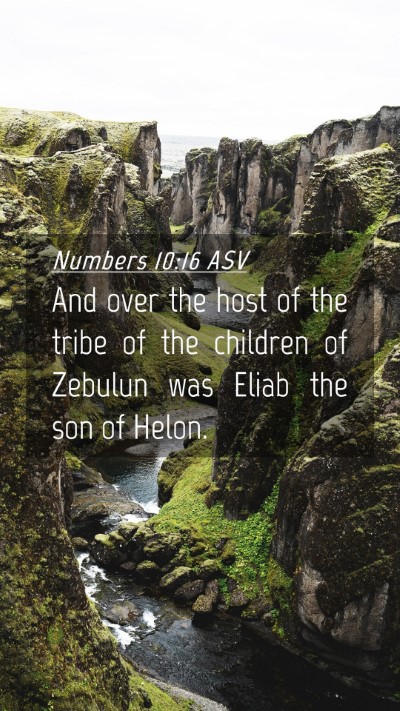 Picture 04 - Numbers 10:16 ASV Mobile Phone Wallpaper - And over the host of the tribe of the children of - Mobile Bible Verse Wallpaper