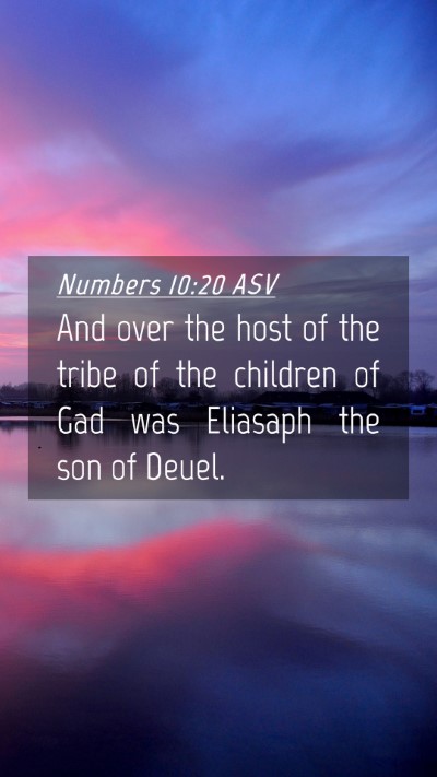 Picture 04 - Numbers 10:20 ASV Mobile Phone Wallpaper - And over the host of the tribe of the children of - Mobile Bible Verse Wallpaper