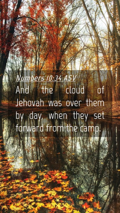Picture 04 - Numbers 10:34 ASV Mobile Phone Wallpaper - And the cloud of Jehovah was over them by day, - Mobile Bible Verse Wallpaper